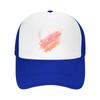 Blush Watercolor Heart Line Art Mesh Baseball Cap Casual Hat Outdoor  For Womens Unisex FeUnisex