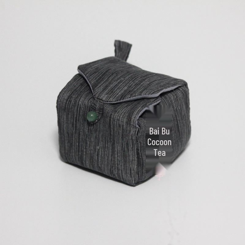 Набор керамических чашек Гайвань и чайник из исинской глины с китайской и японской парчой 34 цветов в хлопковом мешочке