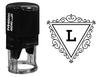Printtoo Triangle Swirl Border L Alphabet Monogram Initial Office Stationary R-40 Self Inking Rubber