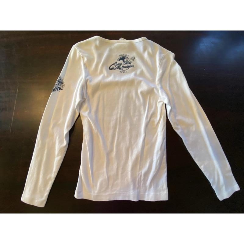 Harley-Davidson Women's Long Sleeve White T-Shirt, Brand New