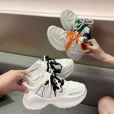 Папины кроссовки новая мода минималистичный стиль маффин спортивная обувь платформа дышащая повседневная обувь женщины