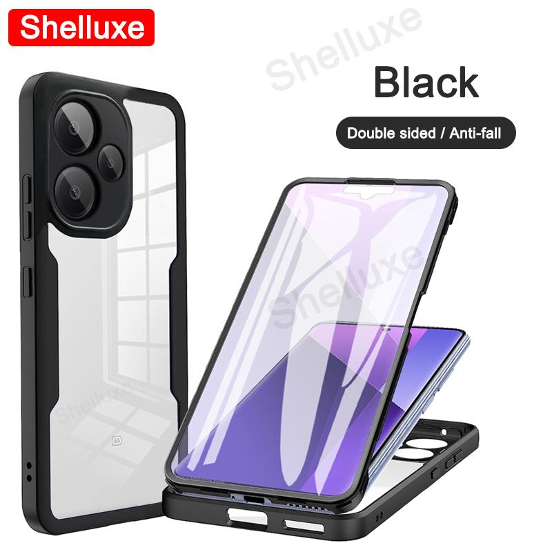 PocoM6 360 Полный корпус Передняя+Задняя Прозрачный Чехол Shelluxe Для Xiaomi POCO M6 M6Pro Pocophone M6 Pro Силиконовый Двусторонний Чехол для телефона