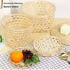 DIY Handmade Weaving Bamboo Basket Round Kitchen Storage Basket  Daily Use Storage