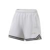 Li Ning Sports Basketball Series American Vintage Logo Print Elastic Waist Basketball Shorts Men Shorts Standard-White AAPT043-3