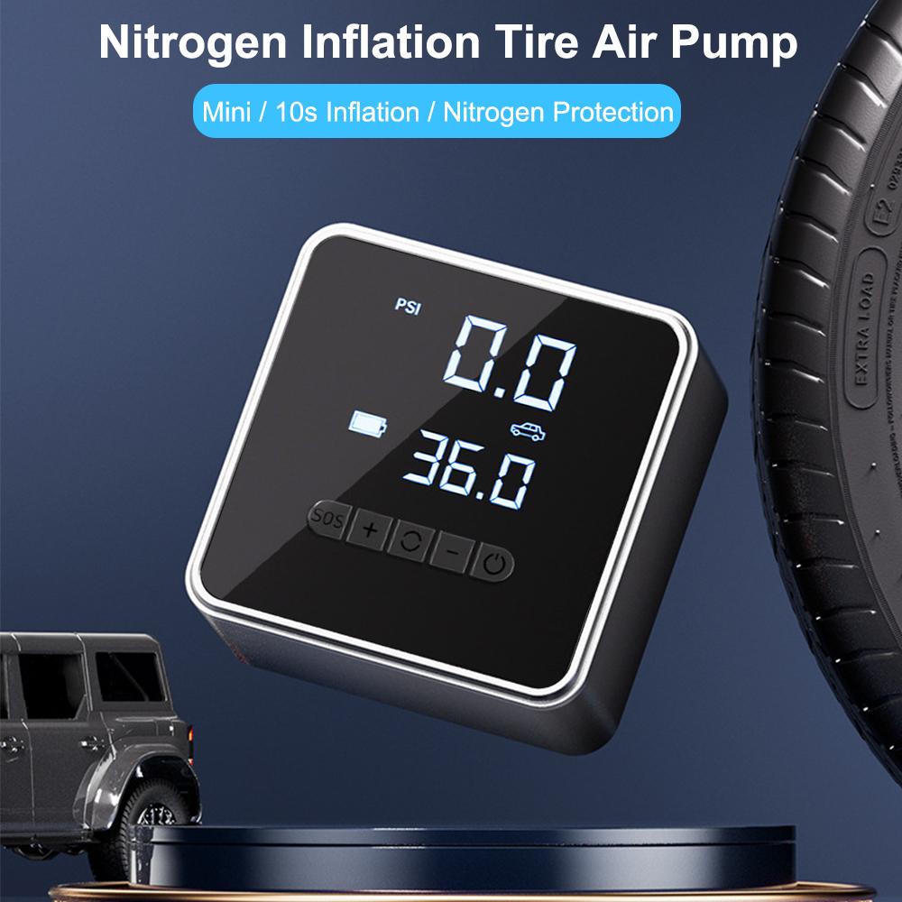 Перезаряжаемые аксессуары для шин ЖК-дисплей Воздушный компрессор Портативный воздушный насос Цифровой насос для накачивания шин