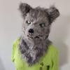 Halloween props Plush Animal Mask cosplay Horror bloody rabbit husky wolf mask with movable mouth