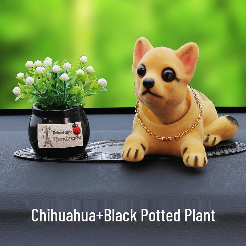 Милый мультяшный песик-бобблхед для украшения интерьера автомобиля