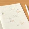 Midori notebook sticker sticker cat pattern S + M 2 types set 82687006 82688006