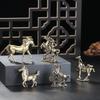 Zodiac Horse Brass Figurine: Solid Handmade Ornament for Success - Perfect for Home or Office Decor.