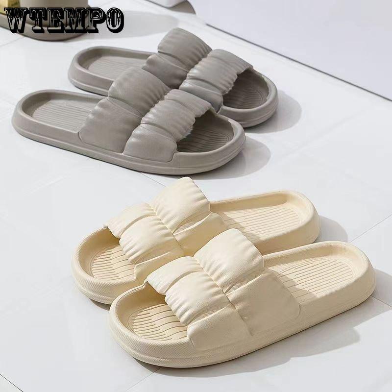 Женские суперлегкие тапочки-облака, сандалии, летние пляжные женские шлепанцы на мягкой подошве, мужские и женские домашние нескользящие шлепанцы из ЭВА для ванной комнаты