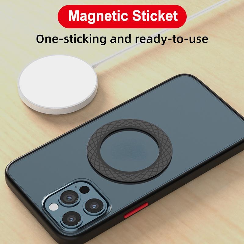 Кольцо-наклейка для Magsafe, беспроводная зарядка, магнитный автомобильный держатель для мобильного телефона, металлическая пластина для iphone 14 13 Pro Max 12 Mini