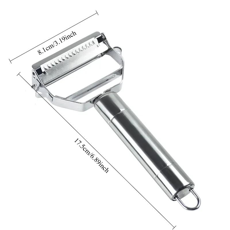 Stainless Steel Durable Potato Slicer, Multi-functional Kitchen Peeler, Household Shredder, Carrot, Cucumber and Fruit Peeler