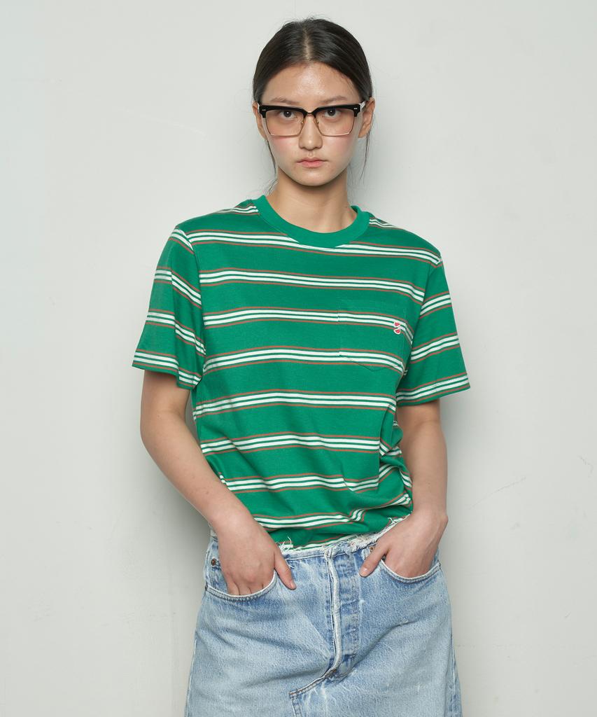 SAAI Multi-Stripe Tee Green