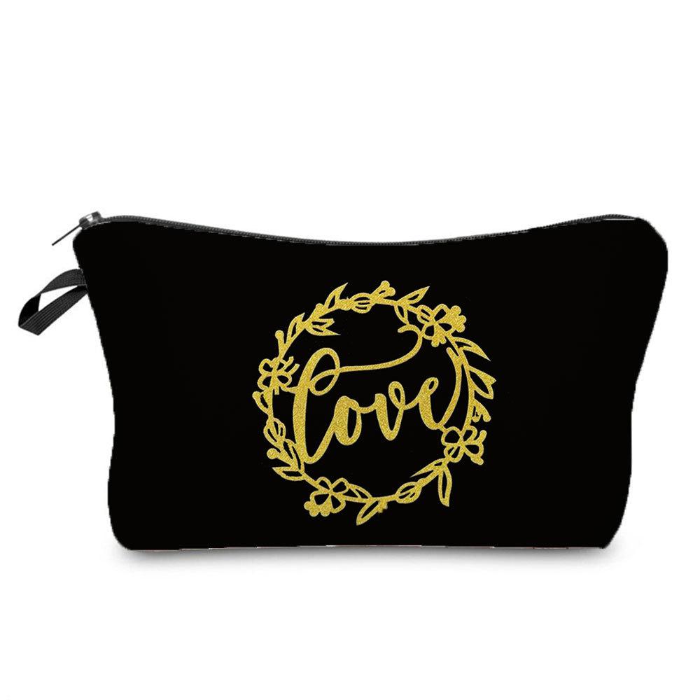 Женская косметичка с принтом английского алфавита Органайзер для туалетных принадлежностей Дорожный чехол для хранения 6696