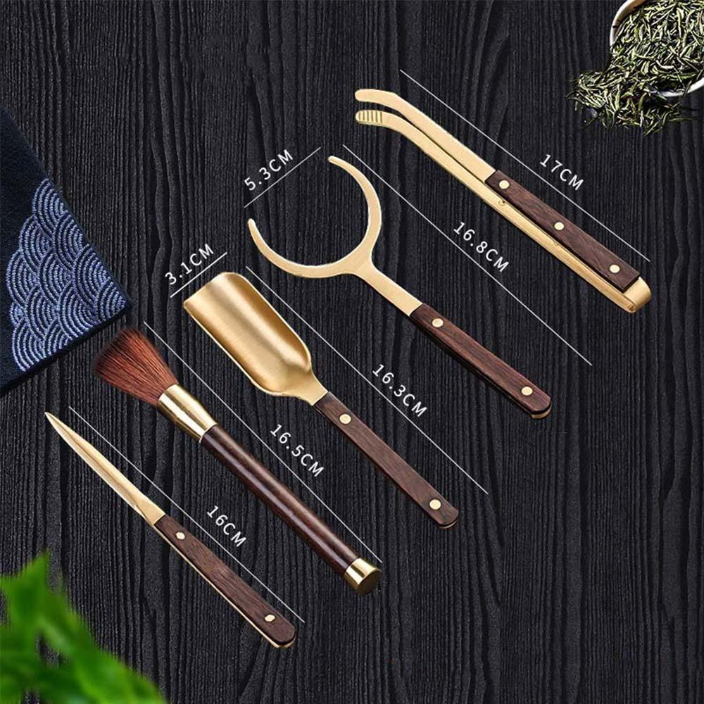 Деревянный зажим для чая Термостойкие щипцы для чая Набор игл Портативные инструменты для чая Кунг-фу Чай