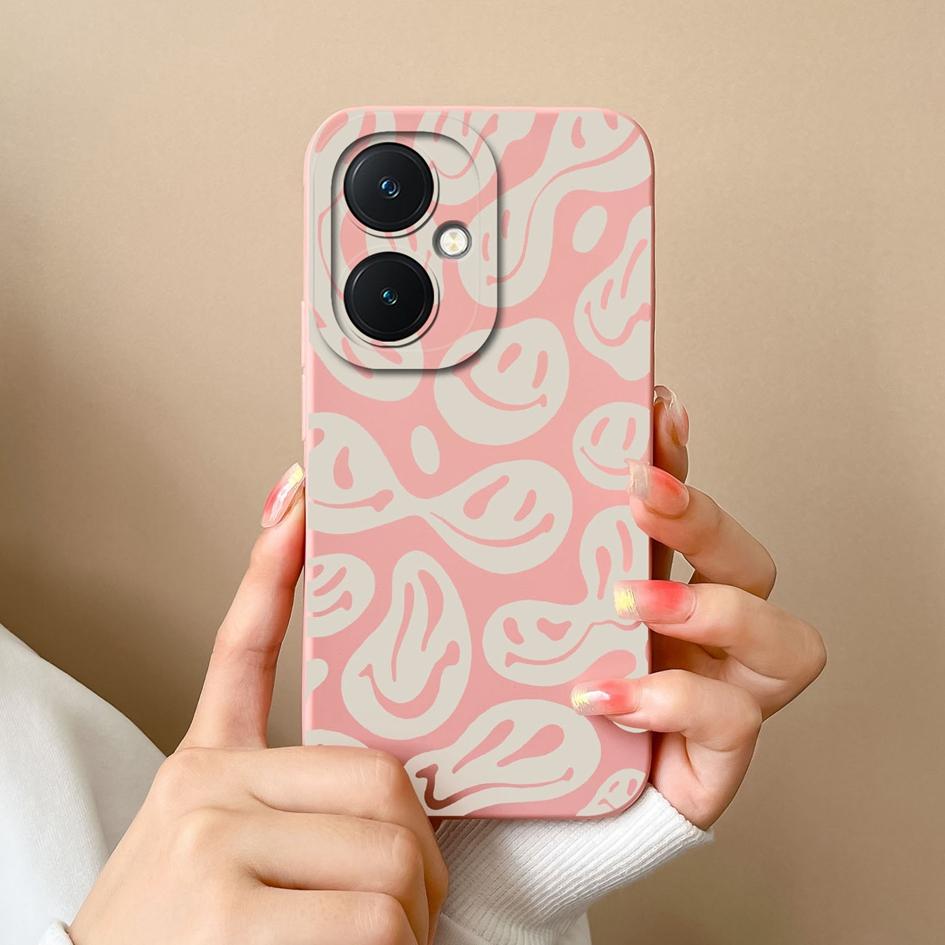 Чехол для телефона для Vivo Y27 V29 Lite Y36 Pro X90 Y17S Y78 + Задние обложки Модные этикетки Защита камеры Мягкий жидкий силикон Роскошный корпус для Vivo Capas