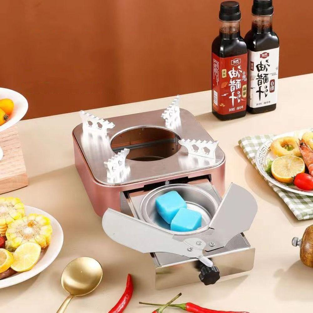 Сверхлегкая горелка для плиты в выдвижном ящике, походная печь из нержавеющей стали, спиртовая печь для ресторана