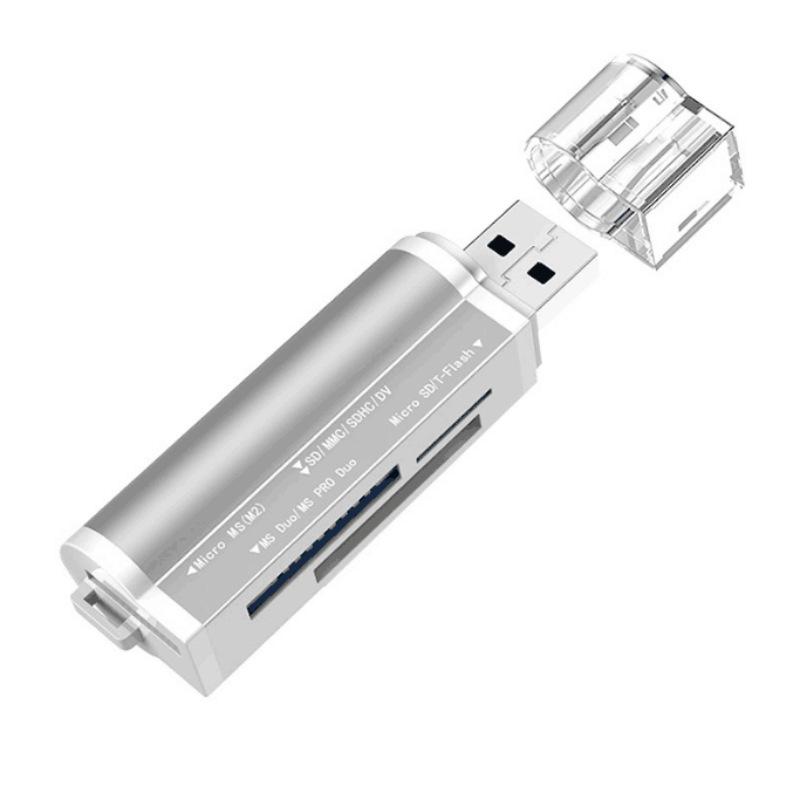 Высокоскоростной USB 2.0 кардридер 4-в-1 для карт Sony MS/SD/CF/M2