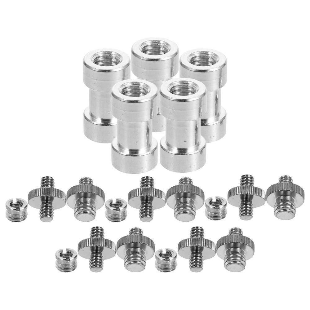 Male To Female Mount Screw Kit 1/4" to 3/8" Screw Convert Adapter Camera Screw Nut Set Monopod