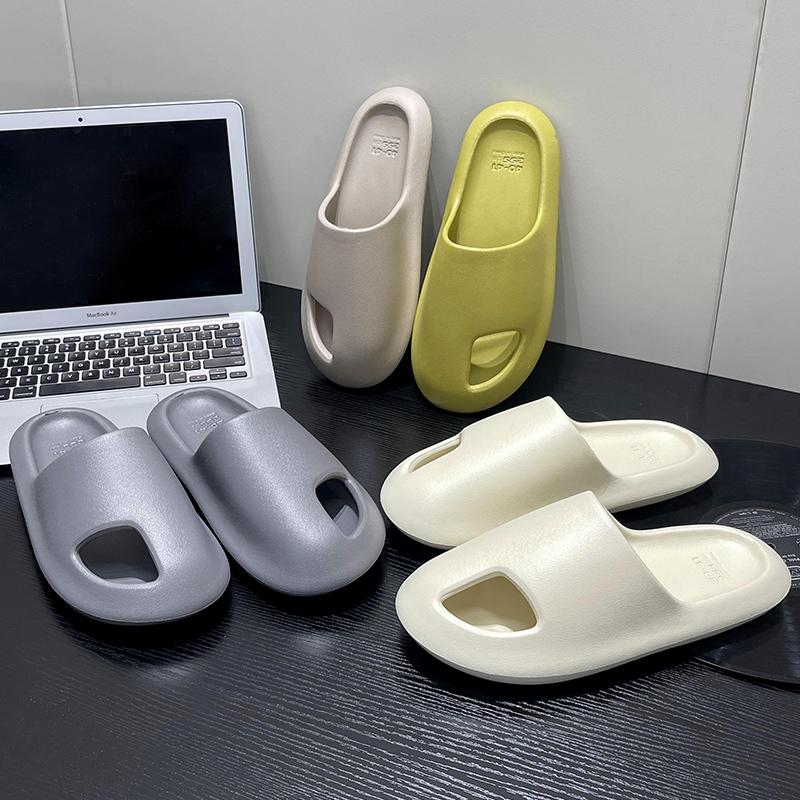 Летние мужские тапочки 2024 года, толстые женские домашние тапочки для ванной комнаты, нескользящие пляжные сандалии на платформе для пар, женские и мужские шлепанцы