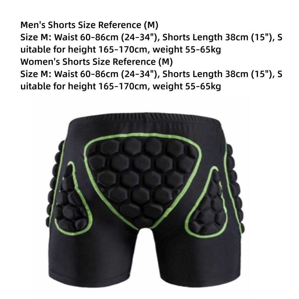 Elastic Waistband Padded Protective Shorts Outdoor Padded Protective Shorts  Snowboarding