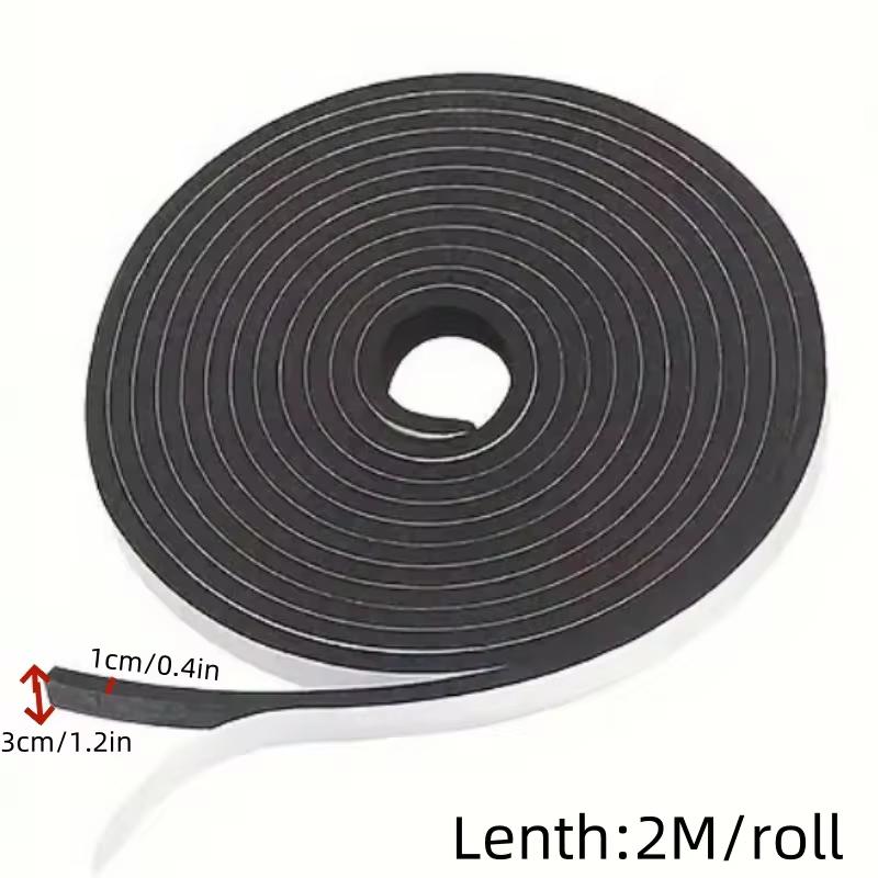 2/4M Самоклеящаяся уплотнительная лента для дверей и окон из пенополиуретана, износостойкая, раздвижная, пыленепроницаемая губчатая лента, звукоизоляционная уплотнительная лента для домашней изоляции