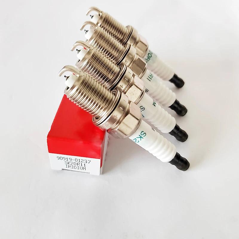 4PCS Iridium Spark Plugs Part No.:90919-01237 (9091901237) Model:SK20R11 Fit for:Toyota: Camry Carola Bully KLUGER Alphard Lexus