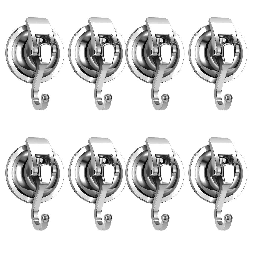 10-2 шт. Сверхмощные вакуумные присоски Крючки Многоразовые Не оставляющие следов Вешалки Съемный Держатель для полотенец для ванной комнаты Кухни Крючки Гаджеты