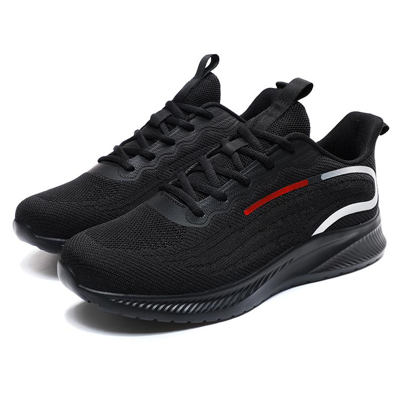 Сетчатые мужские кроссовки, дышащие, летающие, тканые, легкие, студенческие, молодежные, с мягкой подошвой, нескользящие, трендовые, спортивные, повседневные, кроссовки для бега
