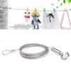 Stainless Steel Wire Rope with Safety Hook Heavy Duty Picture Hanging Hardware Metal Frame Hangers Load Bearing Suspension