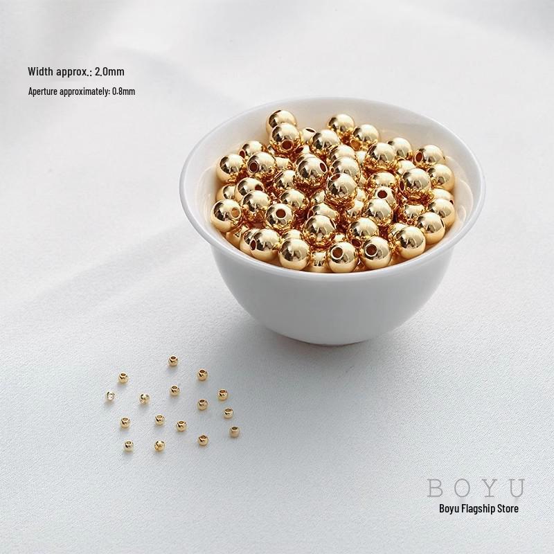 Бусины из меди, покрытые 18-каратным золотом: Браслет «Сделай сам», разделитель и подходящие бусины для украшений ручной работы.