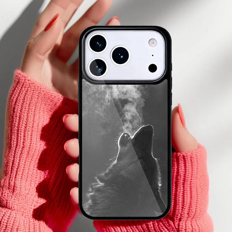 Чехол для телефона 'Животное Волк Воет' для iPhone 17 16 15 14 13 Pro Max Задняя крышка для 12 11 Pro Coque