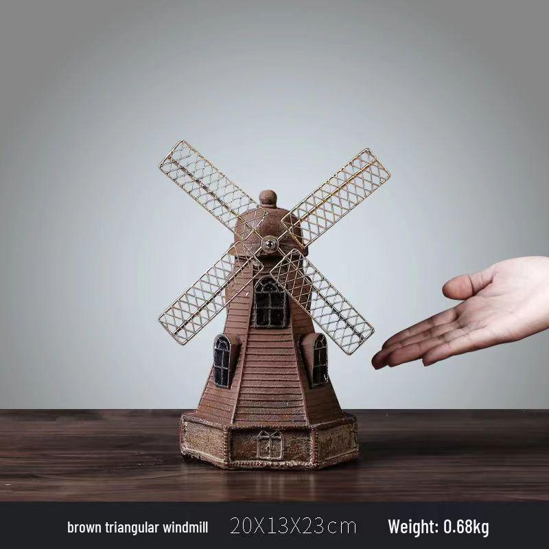 Modern Retro Dutch Windmill Wine Cabinet Tabletop Decoration