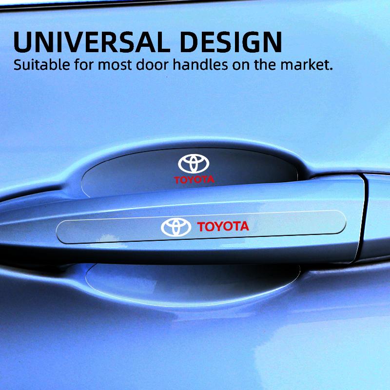 AQN2 Juego de 4 pegatinas transparentes para manijas de coche, pegatinas para puertas de coche, para Toyota Corolla Camry Rav4 Yaris