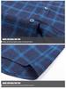 Men's Pure Cotton Long Sleeve Plaid Shirts - Comfortable Casual Brushed Fabric