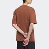 Adidas Спортивная футболка с коротким рукавом и логотипом, мужские топы, коричневые IS4961