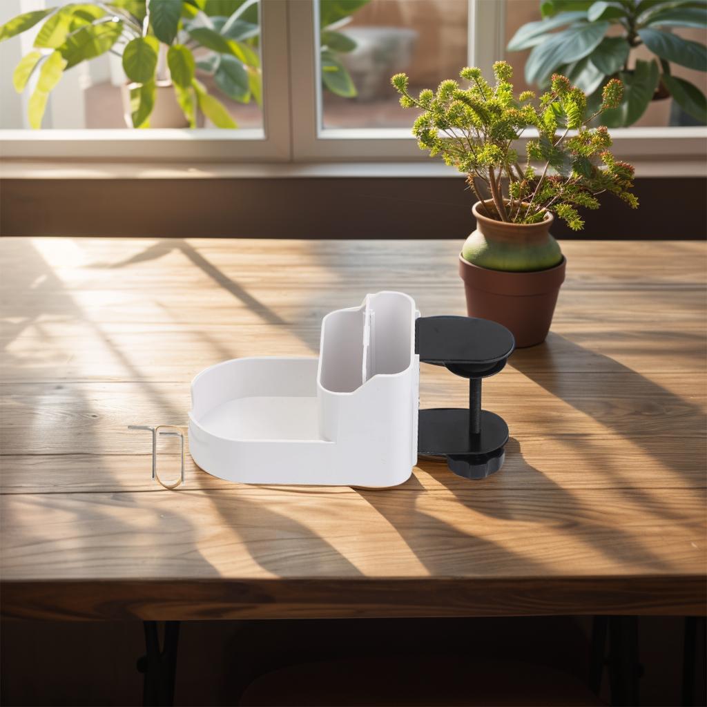Adjustable Storage Desktop Organizer Charging Station ABS And Carbon Steel Materials Aesthetically Pleasing Design