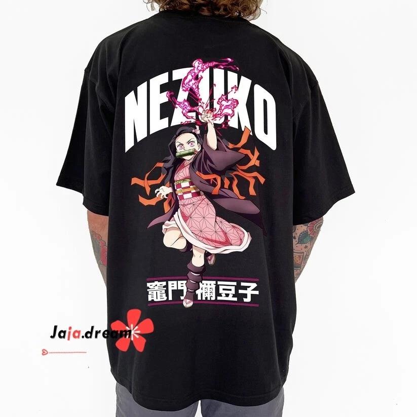 Demon Slayer Kamado Nezuko Anime Manga T-Shirt Tee Short Sleeve Costumes Polyester