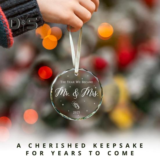 Transparent Glass Hanging Decoration 2025 New Home New Beginnings Engaged Grandparents Wall Hanging Ornament Pendant Housewarming Gift