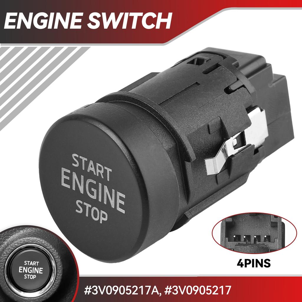 Car Engine Power Switch Start Stop Button ABS Fit for Skoda Karoq Kodiaq Superb Octavia Scala 2015-2021 3V0905217 3V0905217A