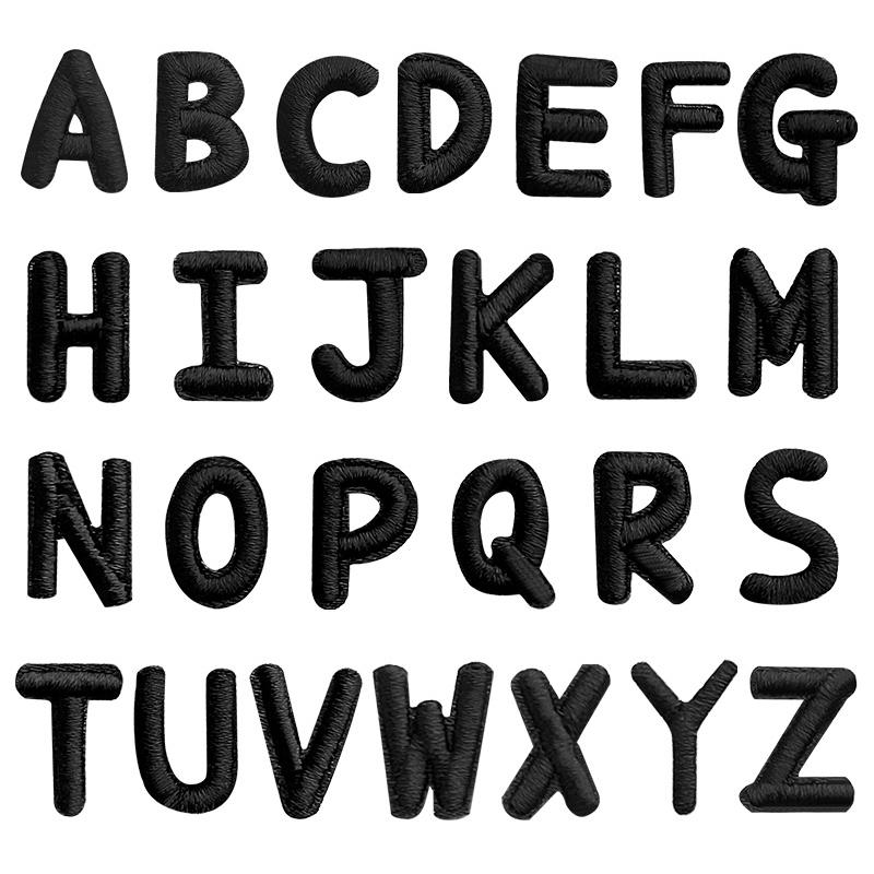 Буквы AZ Ткань Аппликация Шитье Полиэстер Сумка Декор Черный Для Шляпы Куртка Ткань Наклейка Декоративные Модные Аксессуары