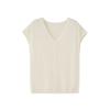 Summer Light Oxygen Series Tencel Acetic Acid Sleeveless Neck Knitted Cardigan Women's Skin-friendly and Breathable Short Sleeve Thin Inside