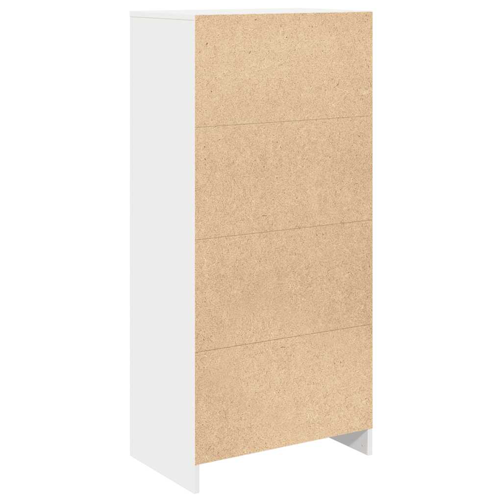 Белый шкаф с ящиком 55,5 x 34 x 119,5 см Древесно-стружечная плита