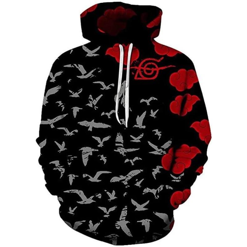 Popular Anime Naruto Akatsuki Itachi 3D Digital Printing Pullover Sweatshirt Hoodie Men's And Women's Fashion