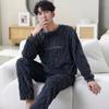 Мужская осенне-зимняя утепленная пижама из кашемира для молодежи из кораллового бархата, которую можно носить поверх домашнего костюма