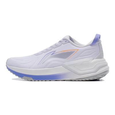 Кроссовки для бега Li Ning Yuying 3.0 с удобной амортизацией, нескользящие, износостойкие, с низким верхом, с технологией фиксации каблука, женские, белые, синие ARHT020-9
