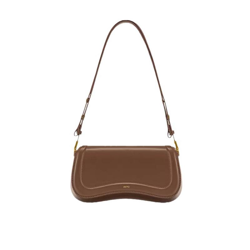 Women's Soft Structured Crossbody Bag - Vintage-Inspired Adjustable Shoulder Bag with Curved Silhouette for Casual Retro Outfits