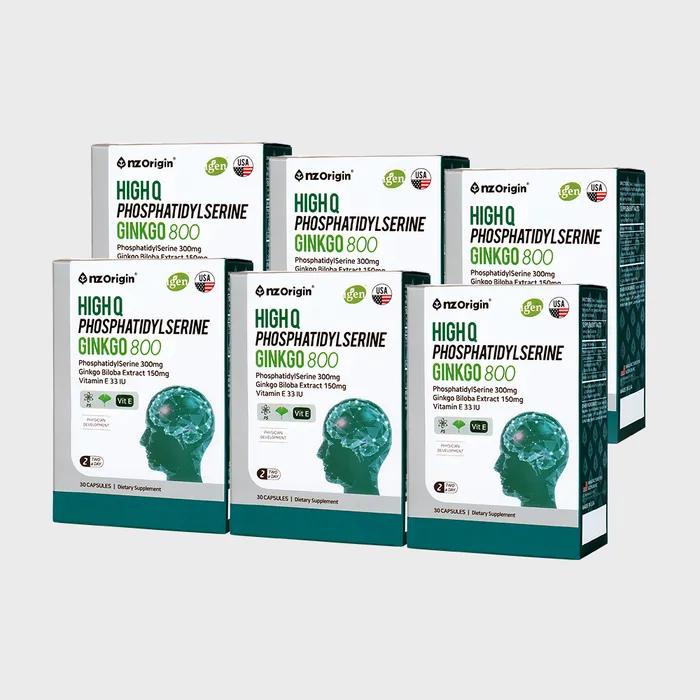 Haikyu Phosphatidylserine Ginkgo 800 (30 капсул) X 6 бутылок