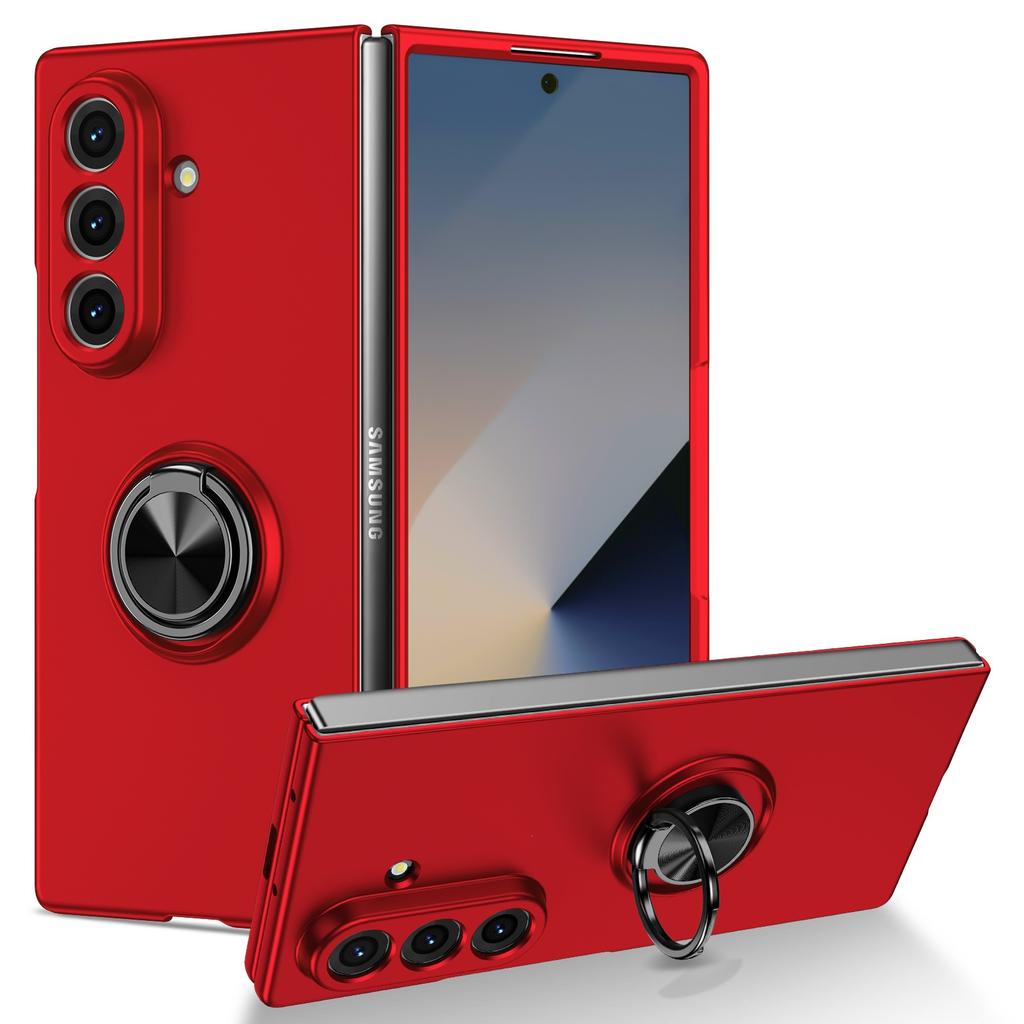 Применимо к чехлу для складного мобильного телефона Samsung ZFold8, матовое покрытие под кожу, кольцо-подставка, защитный чехол от падения fold7 6