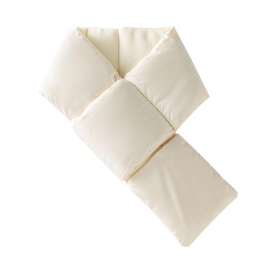 Winter Warm Scarf Solid Color Thickened High-Density Windproof Fabric Wrap Design Women Down Scarf Daily Outdoor Use